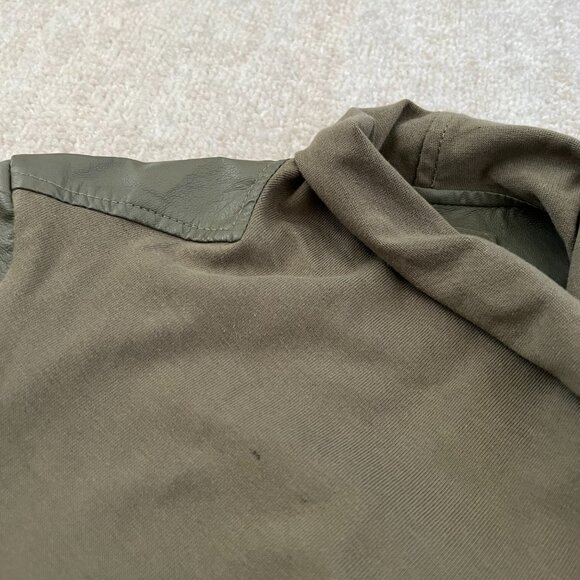 NWT Blank NYC Faux Leather Asymmetrical Zip Moto Jacket S Green - Picture 9 of 10